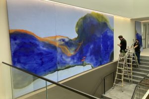30’x9′ 6 Piece Canvas Install at McGinnis Lochridge Law Firm in Austin, TX
