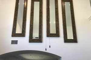 4 8×2′ mirror installed on 18′ wall