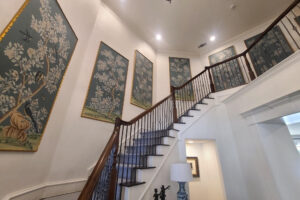 8 Piece Large Panel art install on staircase